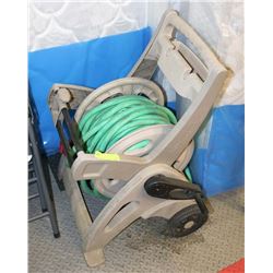 HOSE REEL ON WHEELS WITH HOSE