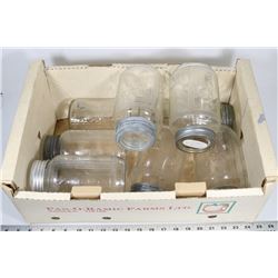 BOX OF VINTAGE NABOB COFFEE JARS