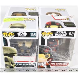 LOT OF 4 STAR WARS FUNKO POPS