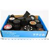 Image 1 : TRAY OF HOCKEY PUCKS AND SKATE GUARDS