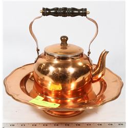COPPER KETTLE SET LARGE COPPER KETTLE WITH