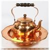 Image 1 : COPPER KETTLE SET LARGE COPPER KETTLE WITH