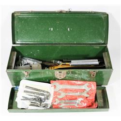 GREEN TOOLBOX WITH CONTENTS
