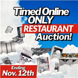 KASTNER AUCTIONS HAS A LARGE RESTAURANT AUCTION