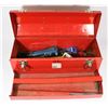Image 1 : LARGE RED TOOLBOX WITH NEW/USED TOOLS