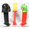 Image 1 : LOT OF 3 XL PEZ DISPENSERS, INCLUDING, DARTH VADER