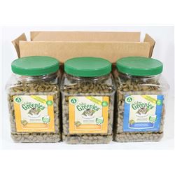 3 CONTAINERS OF GREENIES CAT TREATS