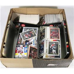 LOT OF 2 TINS, PLUS BINS OF ASSORTED HOCKEY CARDS,