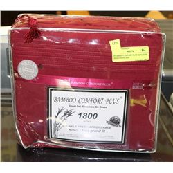 BAMBOO COMFORT PLUS KING SIZE BURGUNDY 1800