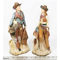 PAIR OF COWBOY FIGURINES