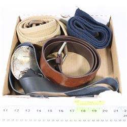 FLAT OF BELTS AND BUCKLES INCLUDING AUTHENTIC DIES