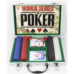 POKER CHIP SET IN METAL CASE.