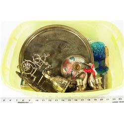 TOTE OF VINTAGE BRASS