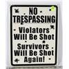 Image 1 : NO TRESSPASSING SIGN