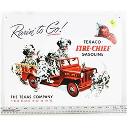 TEXACO FIRE CHIEF REPLICA VINTAGE SIGN