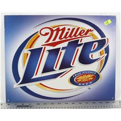 MILLER LITE BEER METAL SIGN