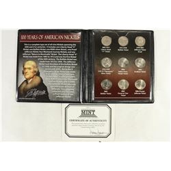 100 YEARS OF AMERICAN NICKELS INCLUDES: