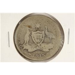 1915-L AUSTRALIA SILVER FLORIN .3363 OZ. ASW