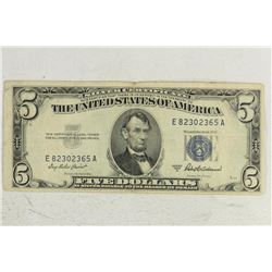 1953-A $5 SILVER CERTIFICATE BLUE SEAL