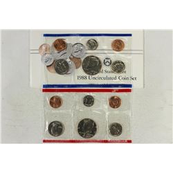 1988 US MINT SET (UNC) P/D (WITH ENVELOPE)
