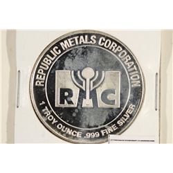 1 TROY OZ .999 FINE SILVER PROOF ROUND REPUBLIC
