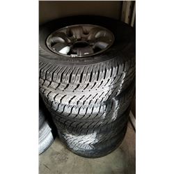 SET OF FOUR M AND S 265/70/R15 INCH TRUCK TIRES OF RIMS COOPER ATR