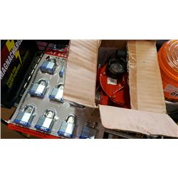 NEW IN BOX FUEL HAND PUMP AND 12 PIECE SAME KEY LOCK SET