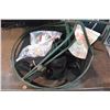 Image 1 : 2 METAL CHRISTMAS TREE STANDS AND SMALL BAG OF ORNAMENTS