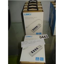 5 NEW TYPE C USB HUBS, RETAIL $30 EACH, VALUE $150