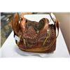 Image 1 : TOOLED LEATHER SADDLE PURSE