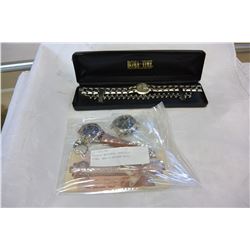 ESTATE WATCHES, BRACELET, RING, AND 2 DOLLAR BILL