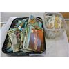 Image 1 : TRAY OF VINTAGE POST CARDS AND TRAY OF STAMPS