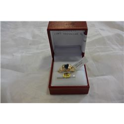 10KT SAPPHIRE AND DIAMON RING