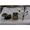 Image 1 : VINTAGE SCALE, SHAVER, AND CANDLE STAND