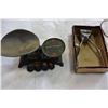Image 2 : VINTAGE SCALE, SHAVER, AND CANDLE STAND