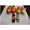Image 1 : DUTCH WOODEN SHOES 2 PAIR AND DOLLS