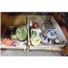 Image 1 : SHELF LOT OF COLLECTIBLE CHINA AND CRYSTAL AND COLLECTOR TINS