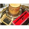 Image 2 : SILVER TRAY AND BOWL, MIRROR, MINI KEG, AND MORE