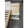 Image 3 : MAPLE SINGLE BED FRAME WITH NIGHT STAND