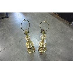 2 BRASS TABLE LAMPS