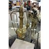 Image 1 : LARGE BRASS TEAPOT AND CANDLEABRAS