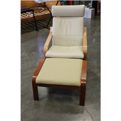 BENTWOOD CHAIR W/ FOOT STOOL