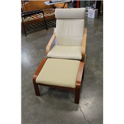 BENTWOOD CHAIR W/ FOOT STOOL