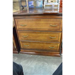 SOLID WOOD 3 DRAWER CHERRY FINISH CHEST OF DRAWERS