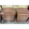 Image 1 : PAIR OF SOLID WOOD 2 DRAWER CHERRY FINISH NIGHSTANDS