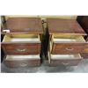 Image 2 : PAIR OF SOLID WOOD 2 DRAWER CHERRY FINISH NIGHSTANDS