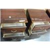 Image 2 : PAIR OF SOLID WOOD 2 DRAWER CHERRY FINISH NIGHSTANDS