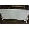 Image 2 : NEW ASHLEY DOUBLE SIZE WHITE CONTEMPORARY SLEIGH BEDFRAME RETAIL $1399