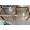 Image 1 : PAIR OF GLASSTOP END TABLES