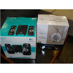 ELECTRIC HEATER AND LOGITECH SPEAKER SET